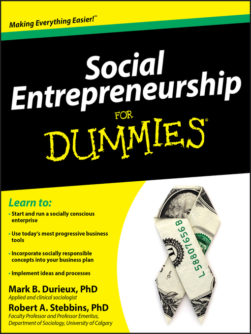 Title details for Social Entrepreneurship For Dummies by Mark Durieux - Available